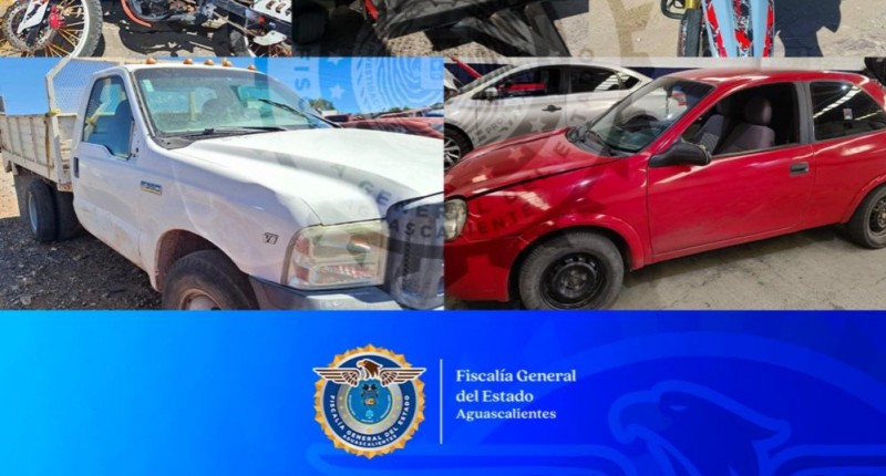 FISCALÍA DE AGUASCALIENTES ASEGURA UNIDADES CON REPORTE DE ROBO Y ALTERACIONES