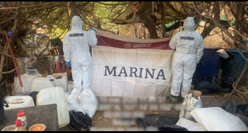 EN TERRITORIO DE LOS MAYOS: MARINA DESMANTELA `NARCOLABORATORIO´ DE METANFETAMINAS EN CULIACÁN