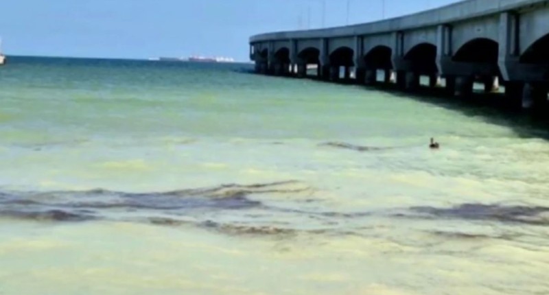  APARECEN MANCHAS DE CRUDO EN PUERTO PROGRESO, YUCATÁN; AUTORIDADES REFIEREN FALLA EN DUCTO SUBMARINO