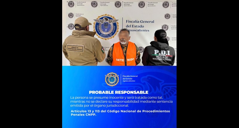 CAPTURA FISCALÍA DE AGUASCALIENTES A OBJETIVO CRIMINAL REQUERIDO POR HOMICIDIO CALIFICADO EN HIDALGO