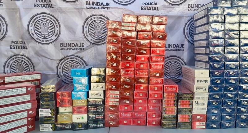 ASEGURAN MÁS DE 1600 CAJETILLAS DE CIGARROS APÓCRIFOS EN COSÍO, AGS
