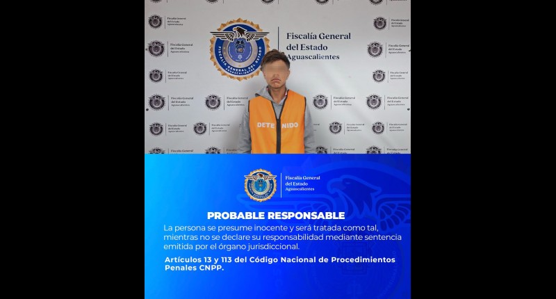 FISCALÍA DE AGS VINCULA A PROCESO A SEÑALADO POR ROBO CON VIOLENCIA