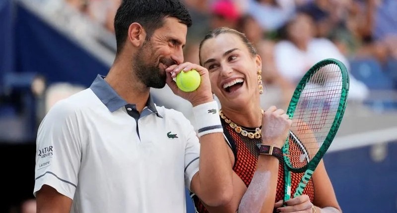 DJOKOVIC Y SABALENKA CAEN EN EL DOBLES MIXTOS DEL ABIERTO DE EEUU