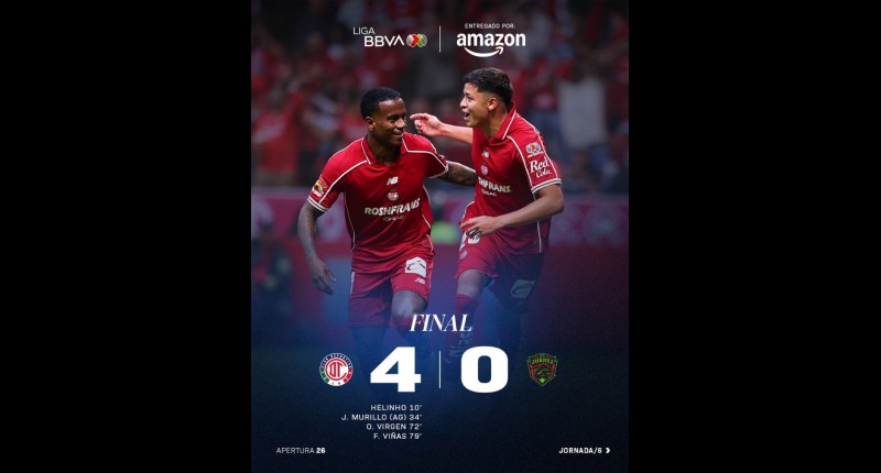 TOLUCA GOLEA SIN PIEDAD Y ATLÉTICO DE SAN LUIS FIRMA LA SORPRESA ANTE RAYADOS