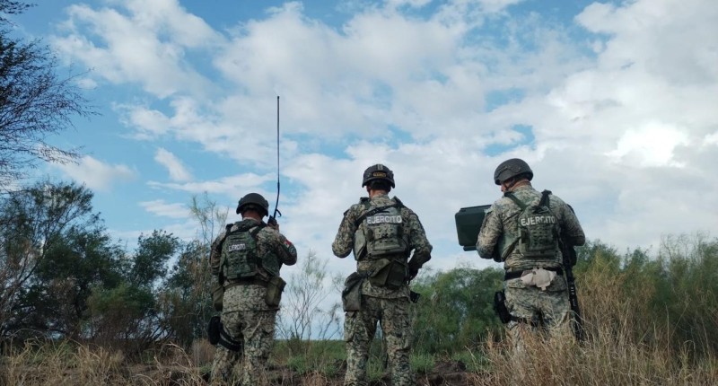DESPLIEGAN 500 ELEMENTOS DEL EJÉRCITO MEXICANO Y GUARDIA NACIONAL A LA FRONTERA EN TAMAULIPAS