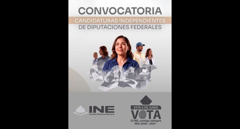 INE AGS ABRE PERIODO PARA RECIBIR MANIFESTACIONES DE INTENCIÓN DE CANDIDATURAS INDEPENDIENTES PARA DIPUTACIONES FEDERALES