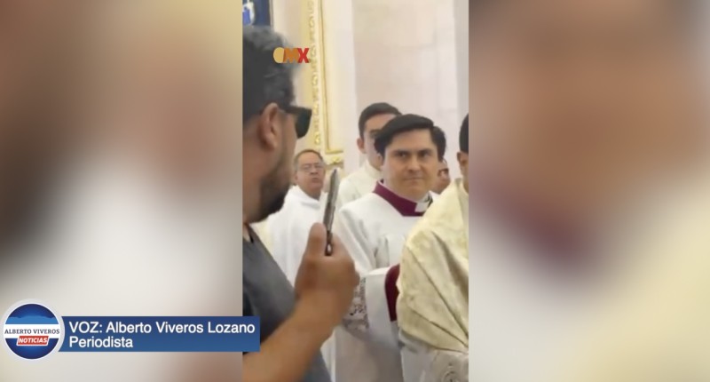 VIDEO DE MANIFESTACIÓN EN CATEDRAL POR UNA SANCIÓN AL PADRE PORFIRIO DEL 15 DE AGOSTO; LA ASOCIAN ERRÓNEAMENTE CON LA AGRESIÓN DE JOSÉ LÁPIZ AL OBISPO DE AGS