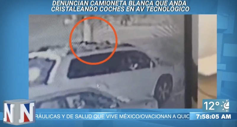 VIDEO | DENUNCIAN CAMIONETA BLANCA QUE ANDA CRISTALEANDO COCHES EN AV TECNOLÓGICO