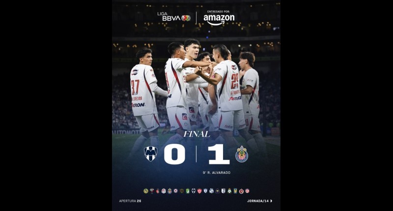 CHIVAS VENCE A MONTERREY Y LEÓN EMPATA CON TOLUCA