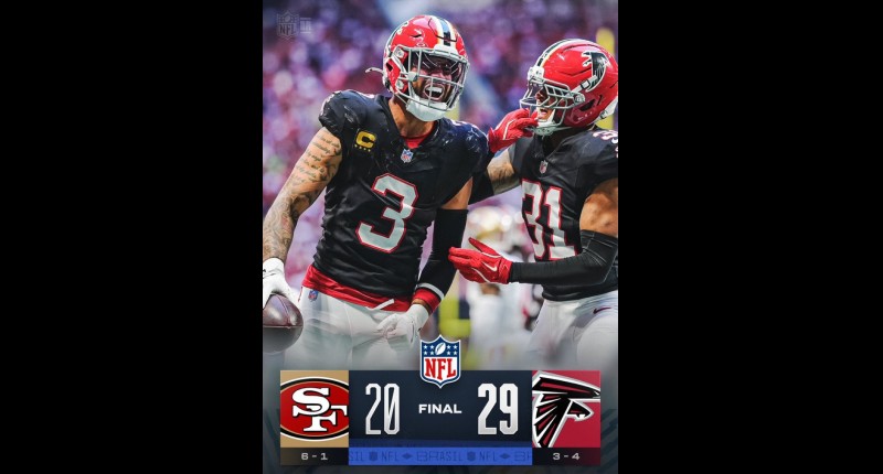¡SORPRESA TOTAL! FALCONS DERRIBAN EL INVICTO DE LOS 49ERS EN LA SEMANA 7